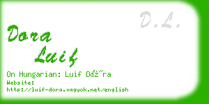 dora luif business card